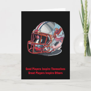 Carte Casque de football Pop Art de bons joueurs inspira