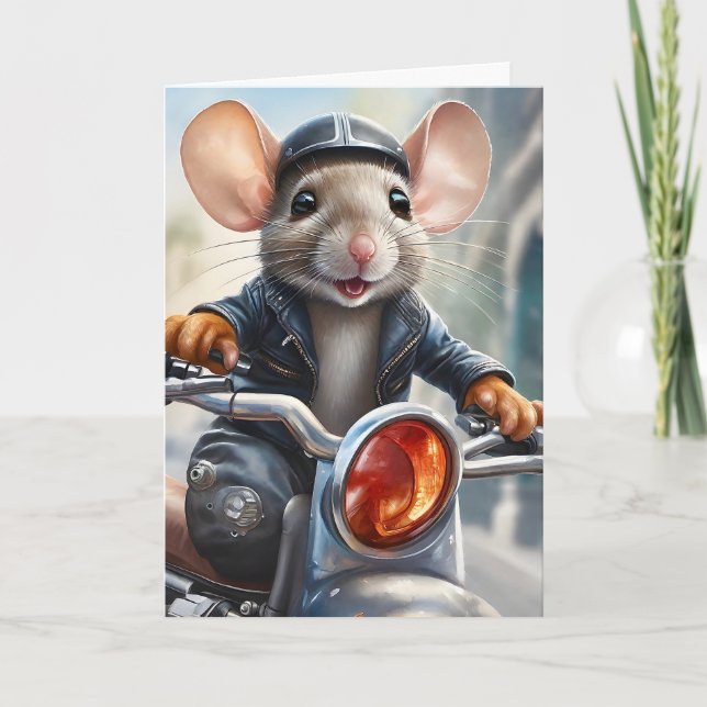 Carte Casque de souris mignonne Veste équitation Motorcy (Devant)