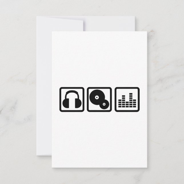 Carte Casque DJ Equalizer vinyle (Devant)