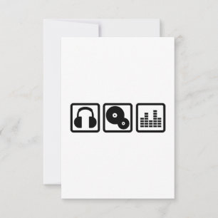 Carte Casque DJ Equalizer vinyle