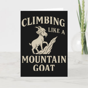 Carte Casque grimpe comme une chèvre de montagne Typog e