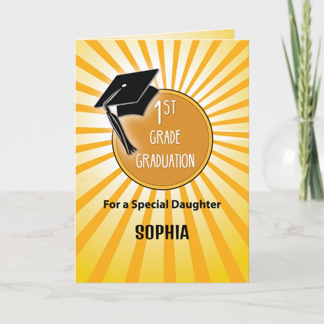 Carte Casquette de 1ère année de la fille sur Sun (Devant)