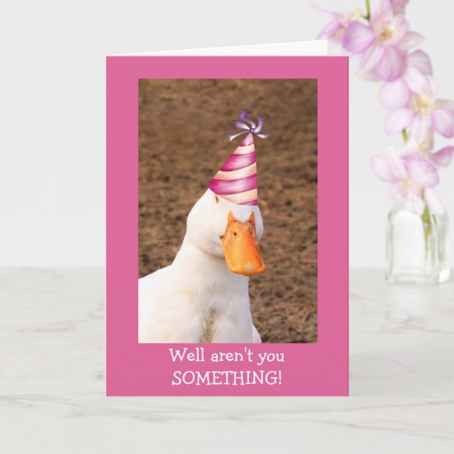 Carte Casquette de la fête des oies mignonnes (Orchidée)