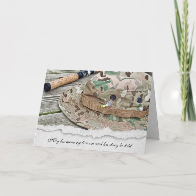 Carte casquette de pêche et pôle sympathie (Devant)