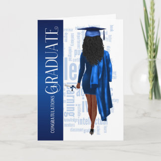 Carte Casquette et diplômé de l'Université de Bleu Cheve