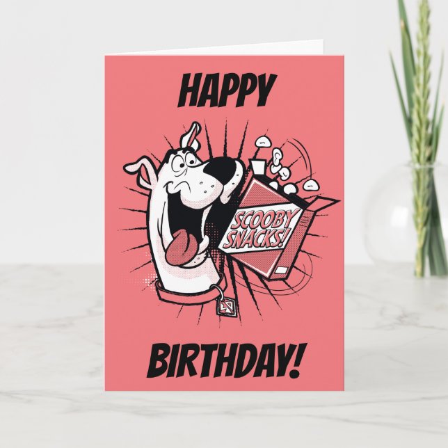 Carte Casse-croûte tramés de Scooby-Doo Scooby (Devant)