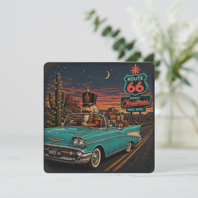 Carte Casse-Noisette de Noël sur la route 66 en Arizona (Debout devant)