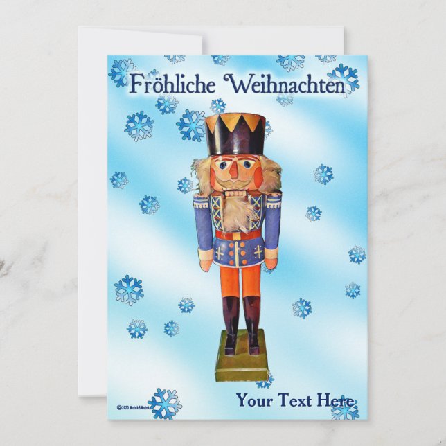 Carte Casse-noix allemand - Fröhliche Weihnachten (Devant)