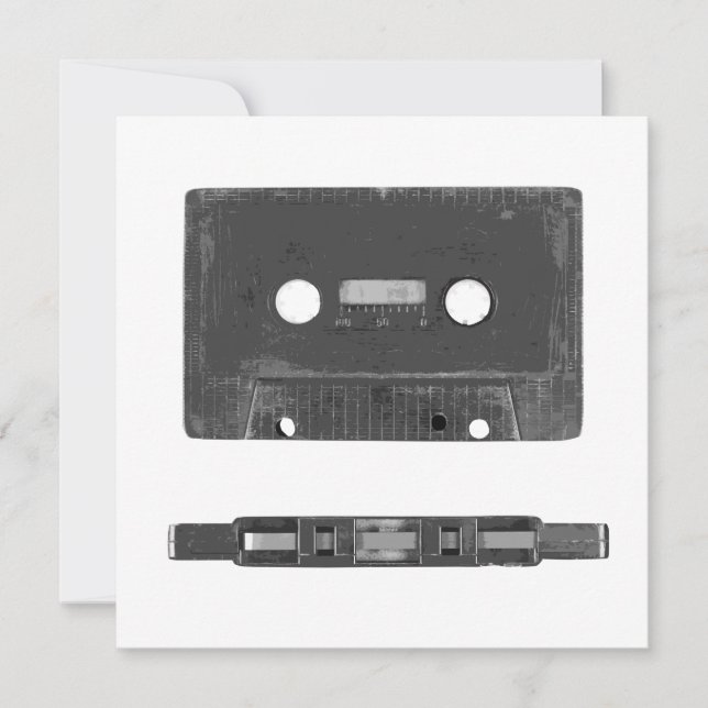Carte cassette audio rétro (Devant)