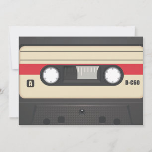 Carte Cassette Audio - Rouge Coucher de Soleil