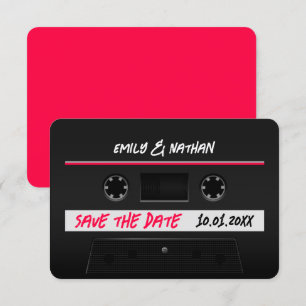 Carte Cassette Mix Bande Cool Rétro Enregistrer La Date