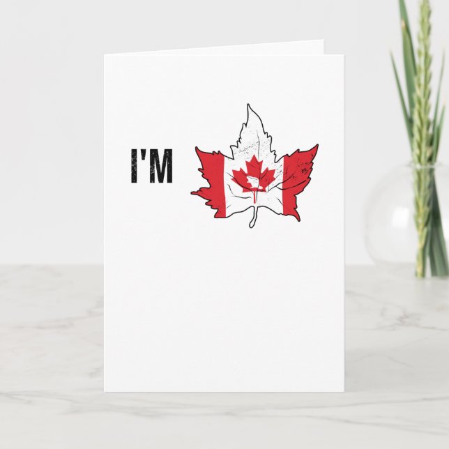 Carte Castor à feuille d'érable Canadiens Fête du Canada (Devant)