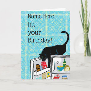 Carte Cat anniversaire 9 vies 