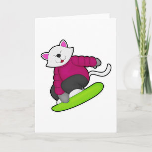 Carte Cat as Snowboarder