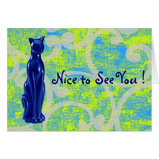 Carte Cat Blue ~ Carte (Devant Horizontal)