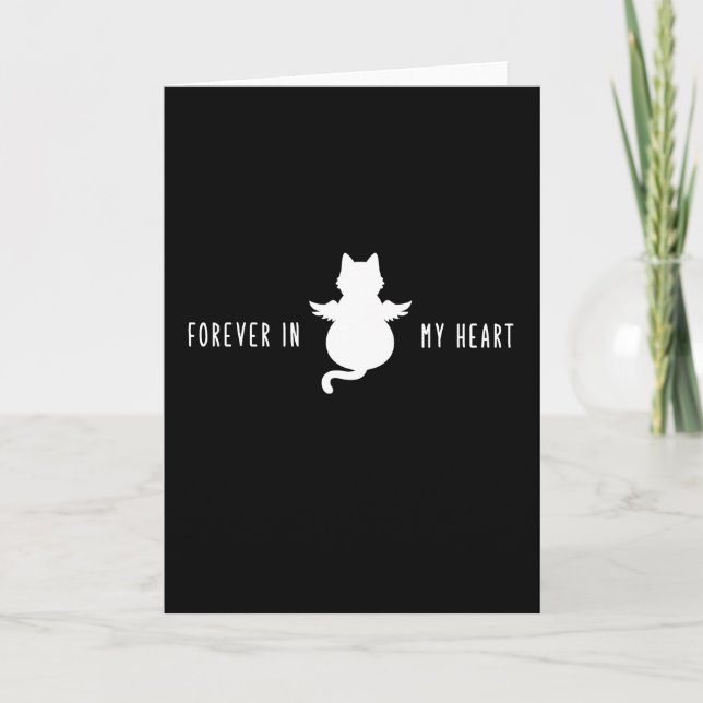 Carte Cat Cats Adieu Manquant Idée Cadeau Mort (Devant)