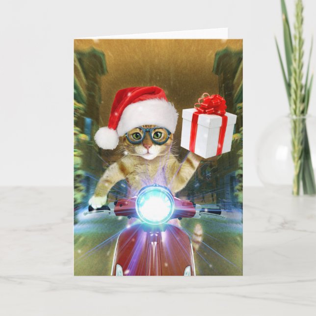 Carte Cat dans le Santa Claus a empoisonné les délicieux (Devant)