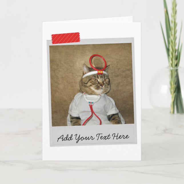 Carte Cat Doctor Funny Card (Devant)