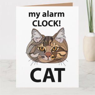 Carte Cat Face Mon Alarme Horloge Tablette Cat