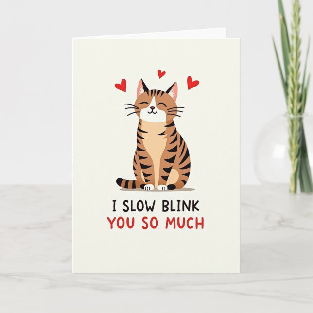 Carte Cat Love Slow Blink Card (Devant)