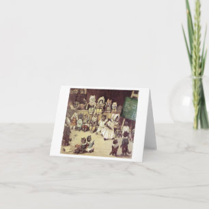 Carte Cat School by Louis Wain Note Card