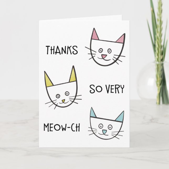 Carte Cat Trio Thank You Card (Devant)