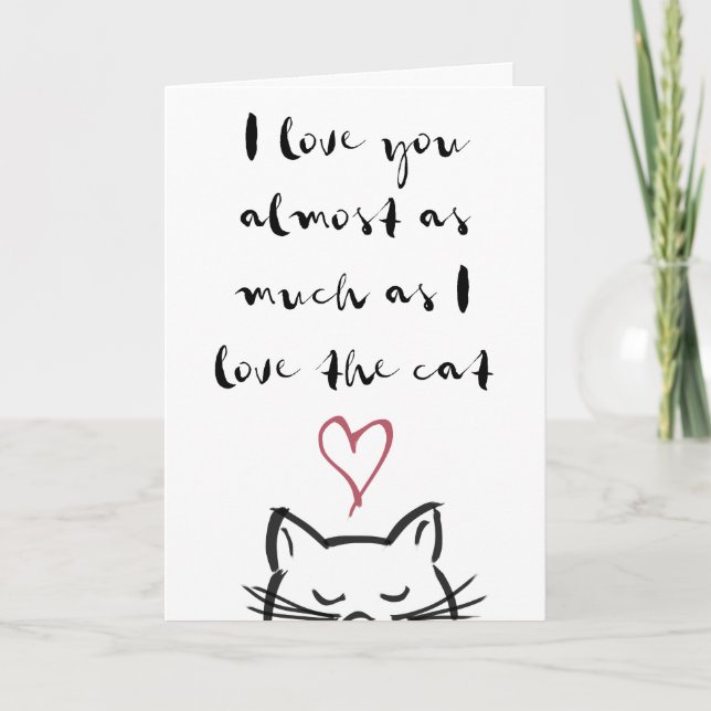 Carte Cat Valentine's Day (Devant)