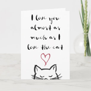 Carte Cat Valentine's Day