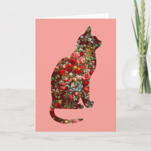 Carte Cat Vintage Floral Card Series 13