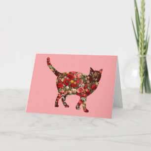 Carte Cat Vintage Floral Card Series 9
