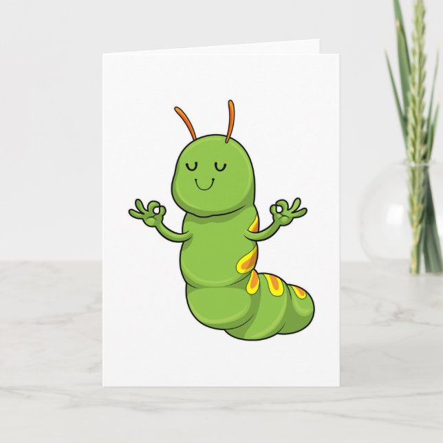 Carte Caterpillar à la Méditation du Yoga (Devant)