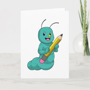 Carte Caterpillar avec crayon