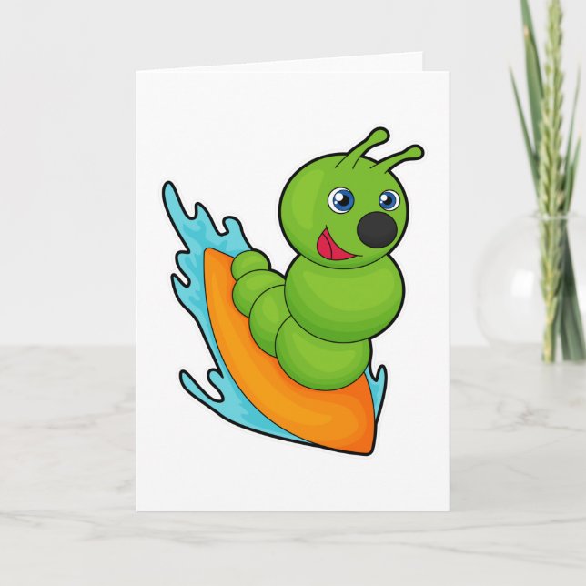 Carte Caterpillar comme Surfer avec Surfer (Devant)