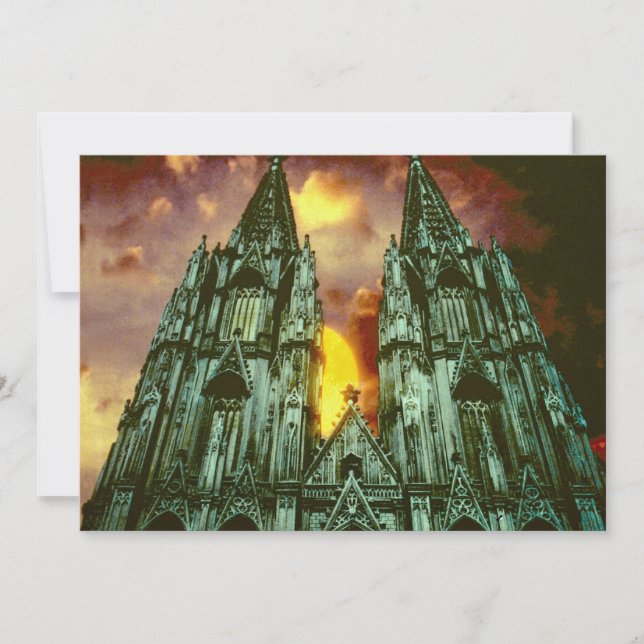 Carte Cathédrale de Cologne avec soleil (Devant)