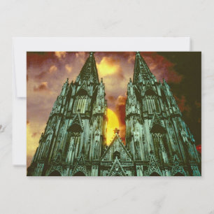 Carte Cathédrale de Cologne avec soleil