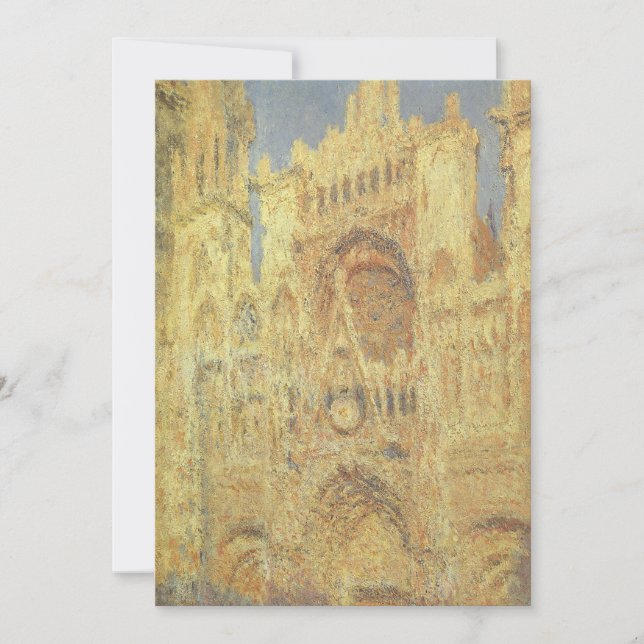 Carte Cathédrale de Rouen, coucher de soleil sur Claude  (Devant)