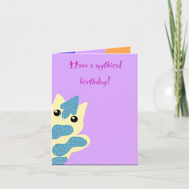Carte Caticorn Birthday card (Devant)