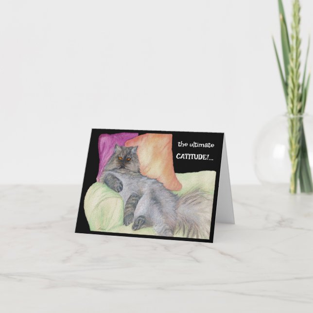 Carte CATITUDE humoristique ! (Devant)