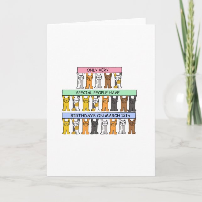 Carte Cats de March 12e Birthday (Devant)