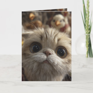 Carte Catsgiving Thanksgiving Card