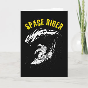 Carte Cavalier de l'espace Astronaute en surf
