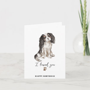 Carte Cavalier King Charles Chien Chien Paw Chiot Animau
