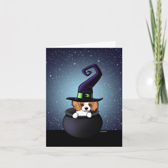 Carte Cavalier King Charles Halloween (Devant)