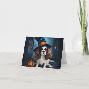 Carte Cavalier King Citrouilles Halloween effrayant