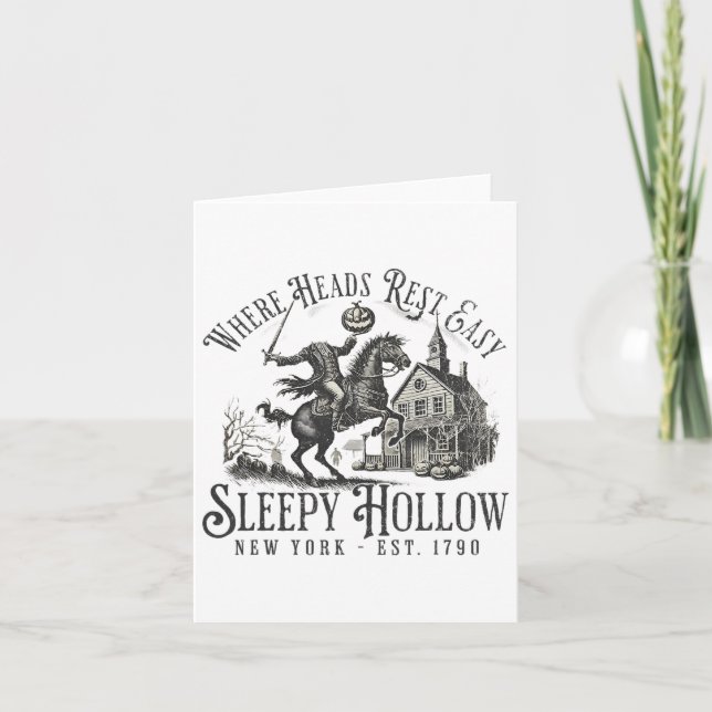 Carte Cavalier sans tête Sleepy Hollow Citrouille Lanter (Devant)