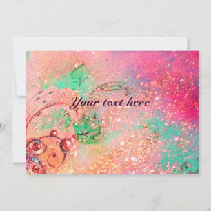 Carte CAVALIERS, MUSIQUE DE NUIT, Pink Gold scintille