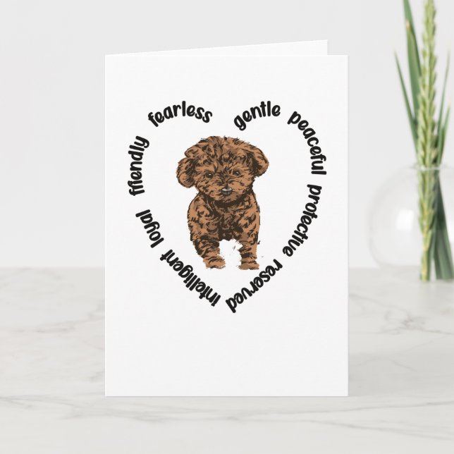 Carte Cavapoo Amoureux des chiens Cavapoo Maman Cavoodle (Devant)