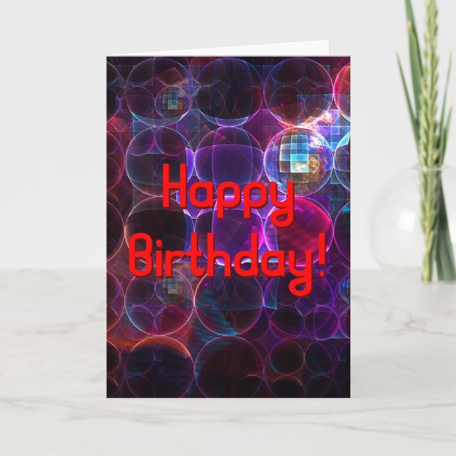Carte Cavitation numérique Anniversaire (Devant)