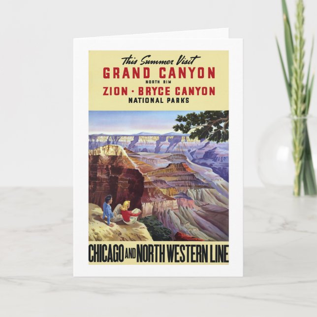 Carte Ce canyon grand de visite d'été (Devant)