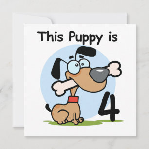 Carte Ce Chiot 4e Anniversaire Tshirts et cadeaux
